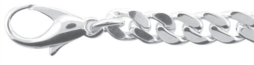 Armband Silber 925/-, Flachpanzer 19,00cm