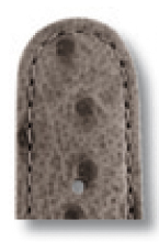 Pasek skórzany Dundee 18mm szary kamienny ze strukturą skóry strusia