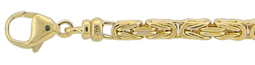 Bracelet gold 585/GG, king chain 19.00cm