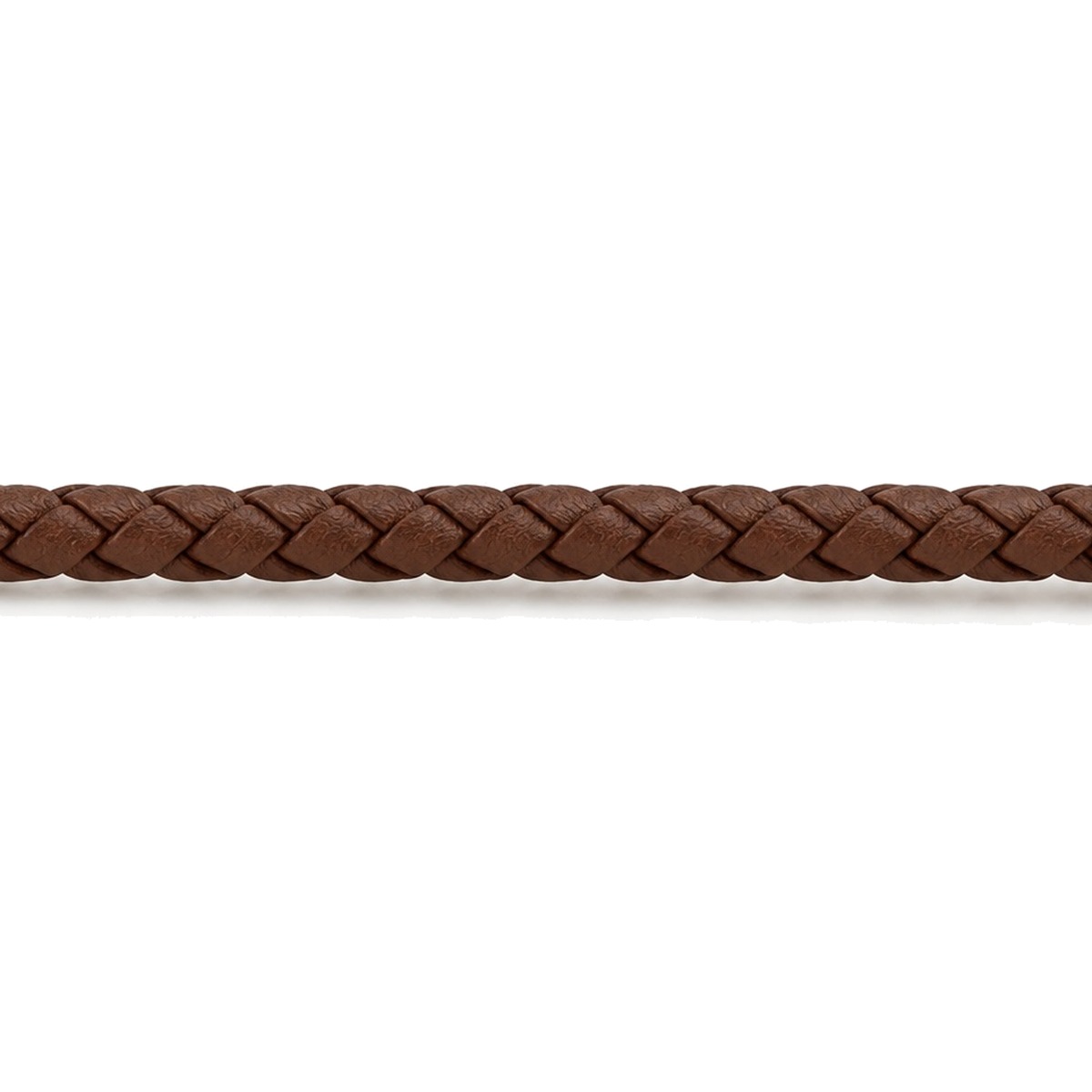 Lederband geflochten Rindleder Ø 3 mm, rotbraun, Länge 1 m