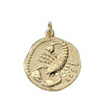 _ Sternzeichen Gold 333/GG Skorpion, rund