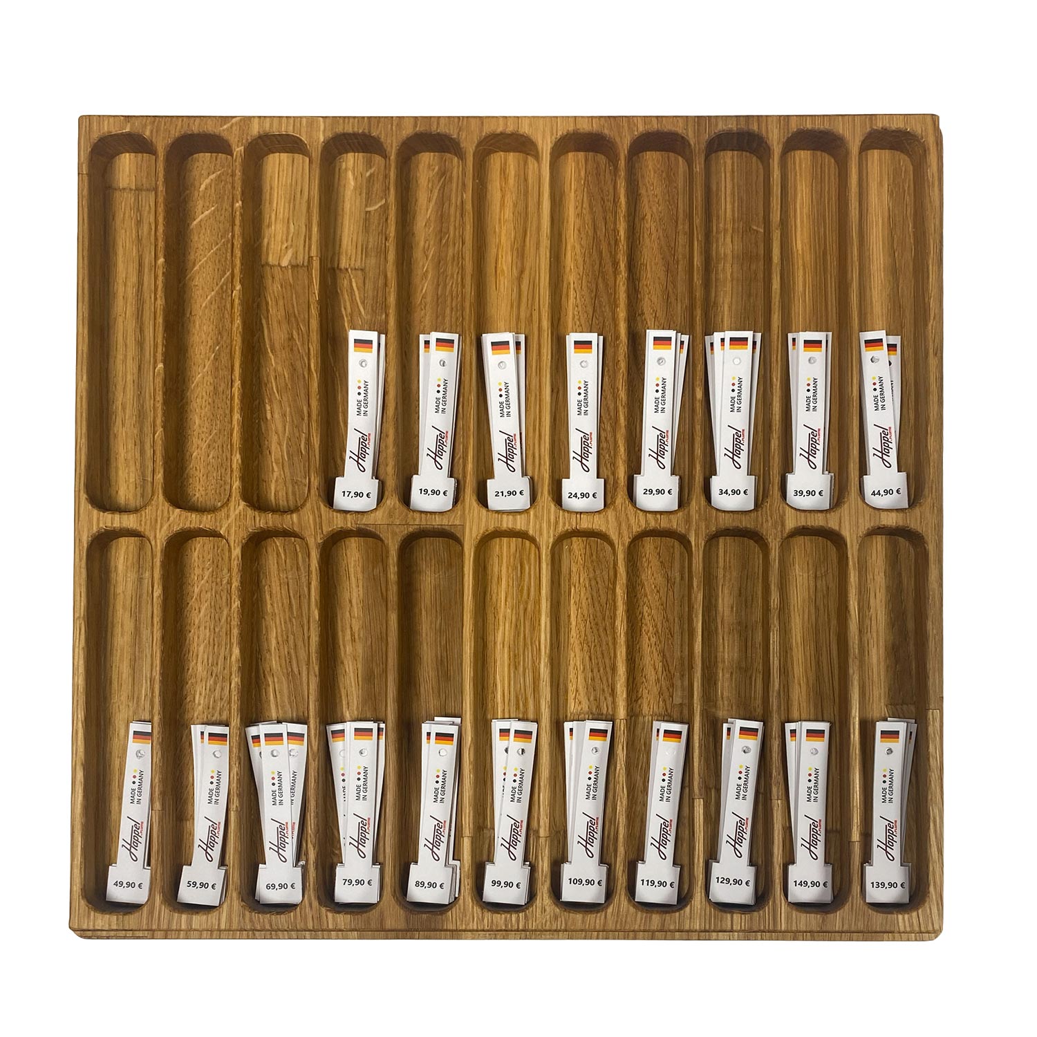 Happel Preisetiketten sortiert