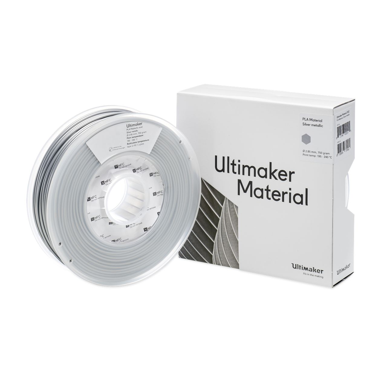 Ultimaker PLA Premium Filament - Ø 2,85mm - silbermetallic - 750g