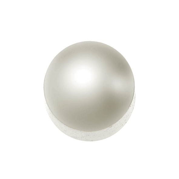 Piercing stud titanium, white, sphere