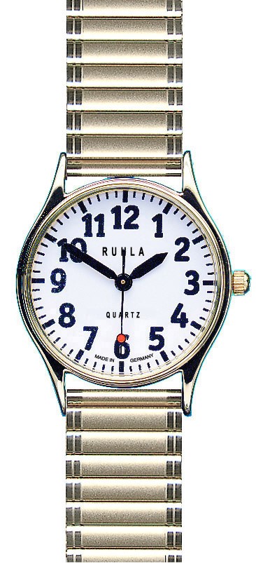 Uhren Manufaktur Ruhla - Spezialuhr - extra große Ziffern - kontrastreich - für Menschen mit Sehschwäche