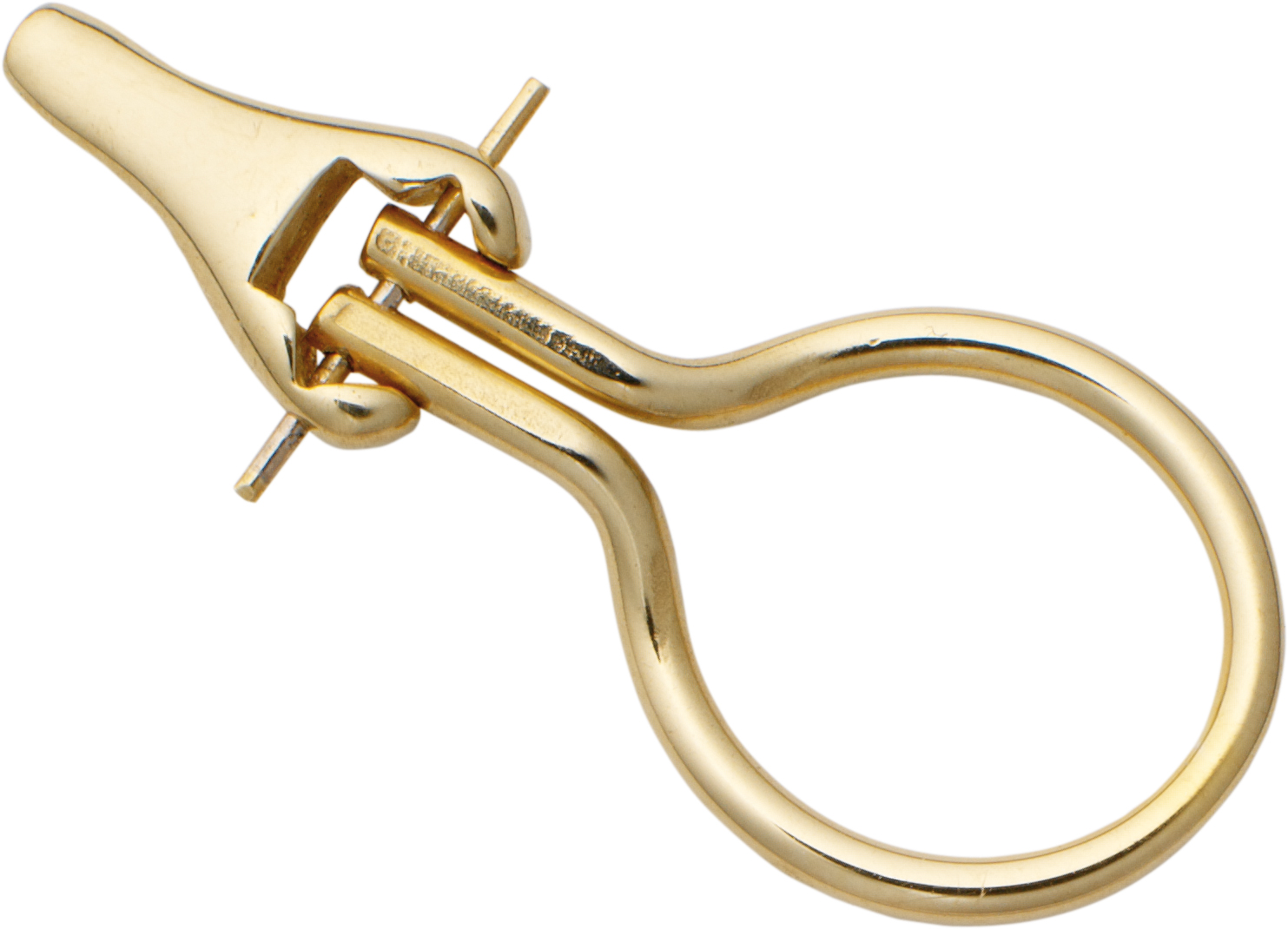 Ear clip mechanism gold 750/-Gg with die cast lug height 8.00mm clip length 17.00mm