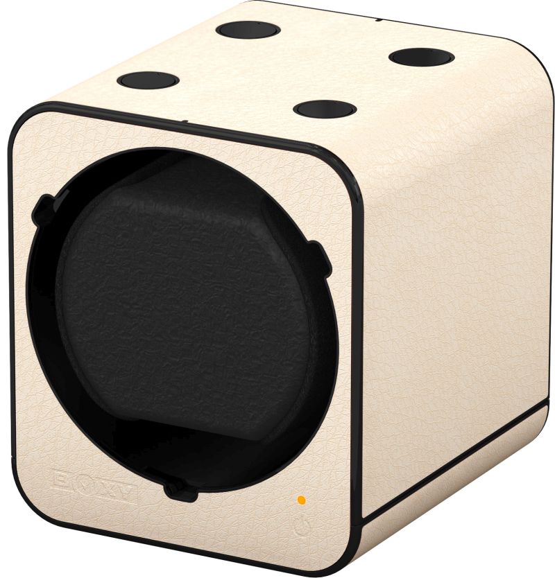 Watch winder Fancy Brick, leather look, cream