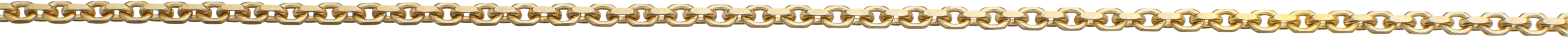 Anchor chain diamond plated gold 585/- 1.60mm, wire thickness 0.50mm