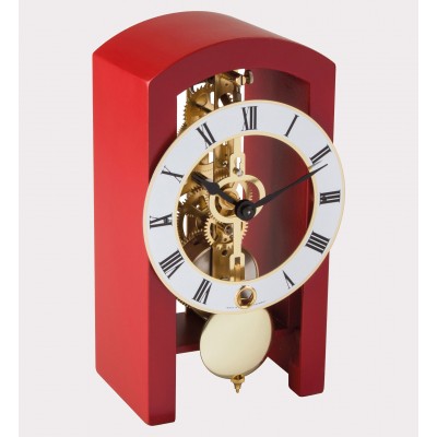 HERMLE Skelet tafelklok, rood