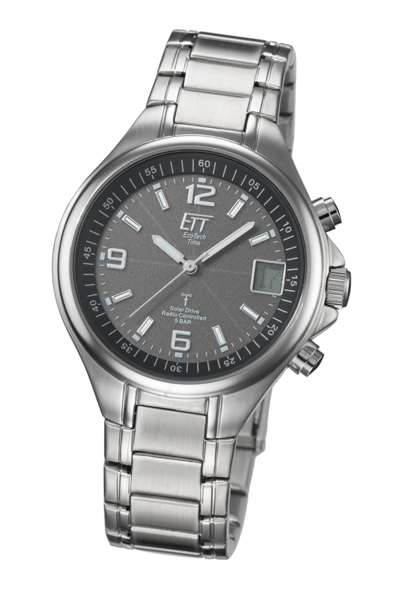 Eco Tech Time Solar Drive Radio Controlled Basic Gents Watch