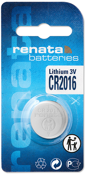 Renata 2016 Lithium Knopfzelle <br/>Nr.IEC: CR2016