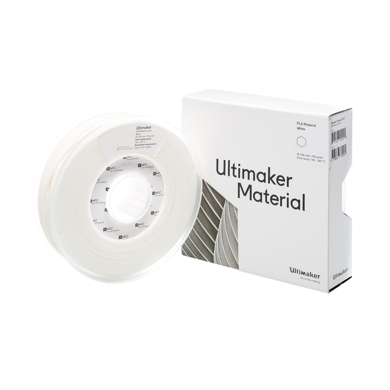 Ultimaker PLA Premium Filament - Ø 2,85mm - weiß - 750g