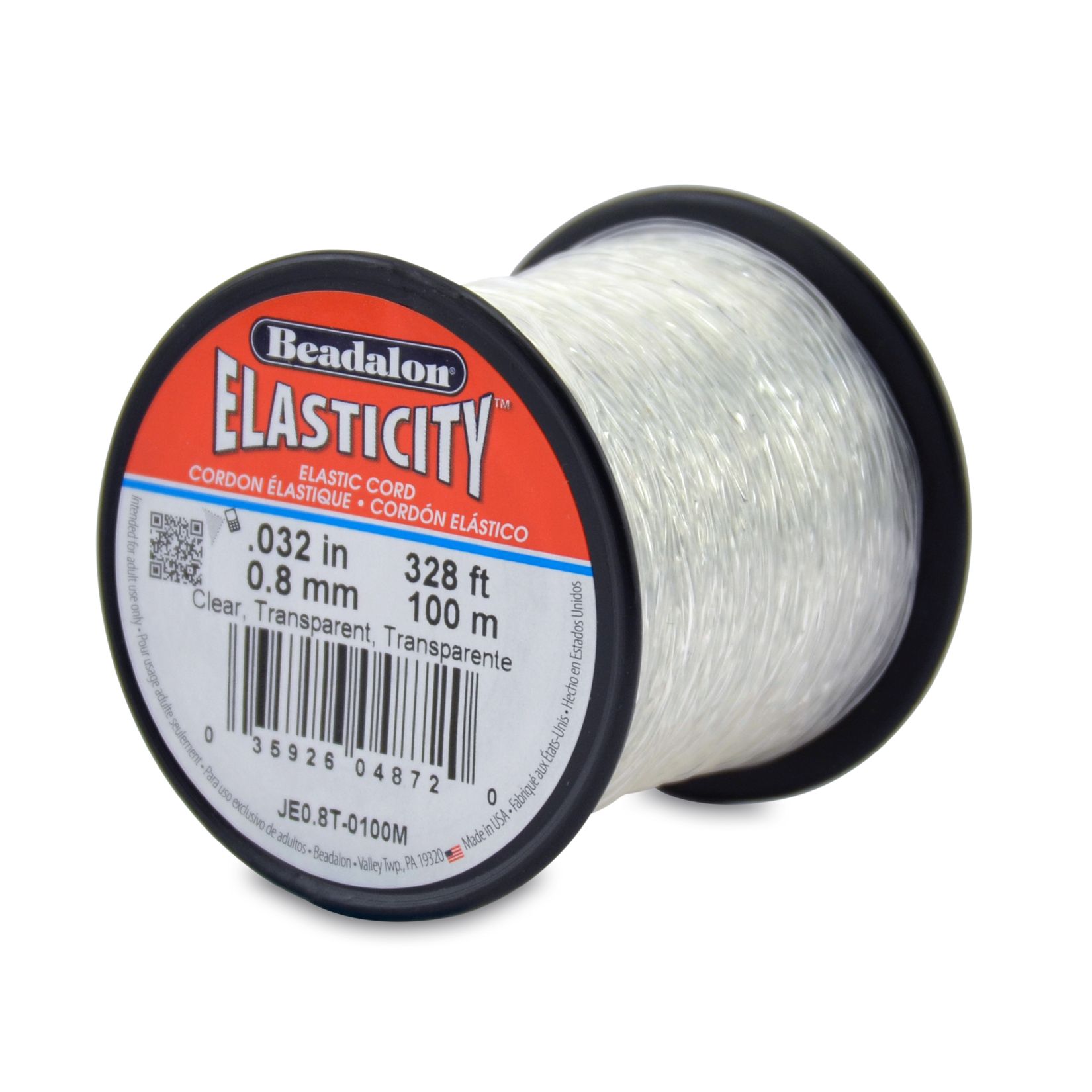 Elastischer Faden Stretch Cord Nylon transparent Ø 0,80mm -100m