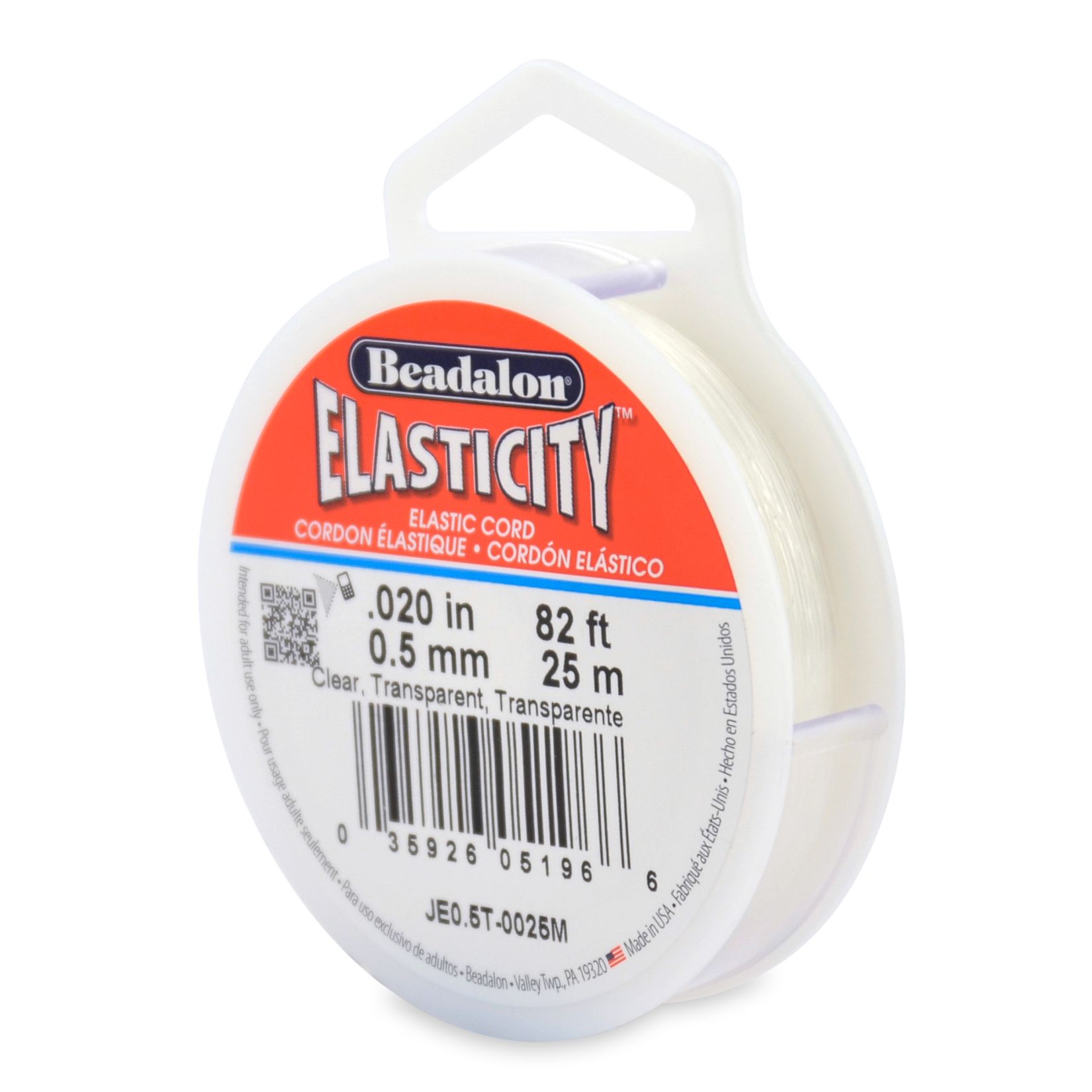 Elastisch Nylon Stretch Koord transparant Ø 0,50mm -25m