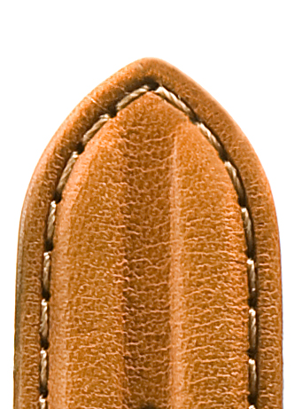 Leather band Dakar saddle leather, 18mm, light brown with double bulge