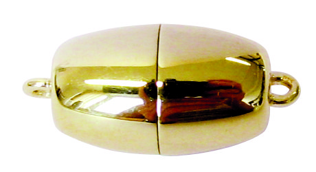 Magnetschließe Gold 375/-Gg poliert, Tonne Ø 8,0 mm Länge 12,00mm