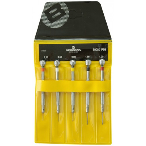 BERGEON Assortment of 5 screwdrivers