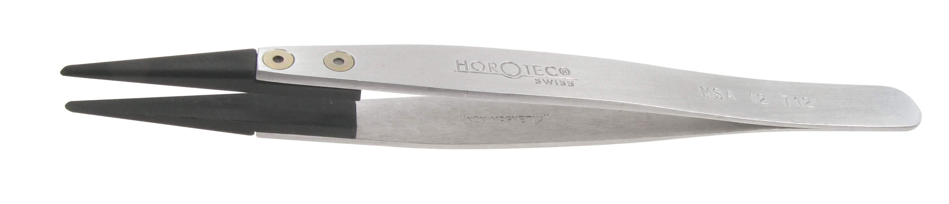 _ Aluminium forceps with carbon fibre tips, medium, Horotec