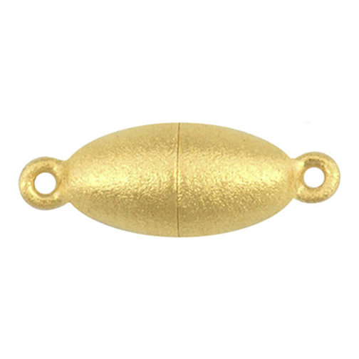 _ Magnetschließe Langer Olive 925/gelb matt 8,0mm x 20,0mm