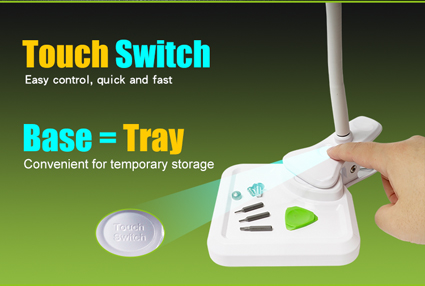 _ LED magnifying lamp with USB connection