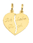 Pendant gold 333/GG partner pendant