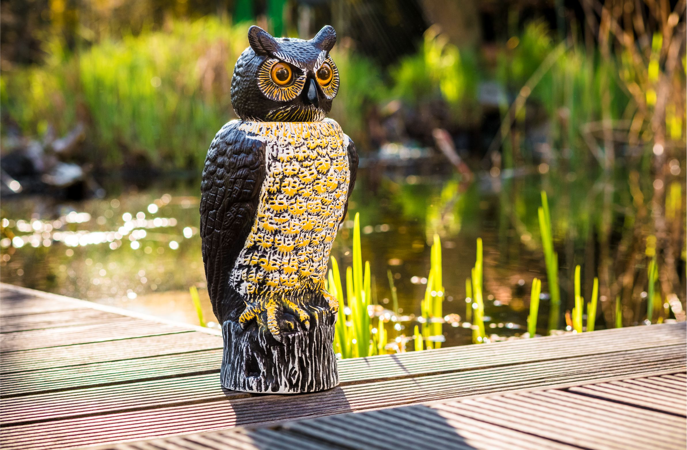 Garden owl scarecrow