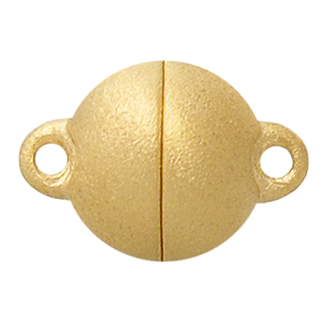 Magnetic clasp long ball 925/yellow matte Ø12.0mm