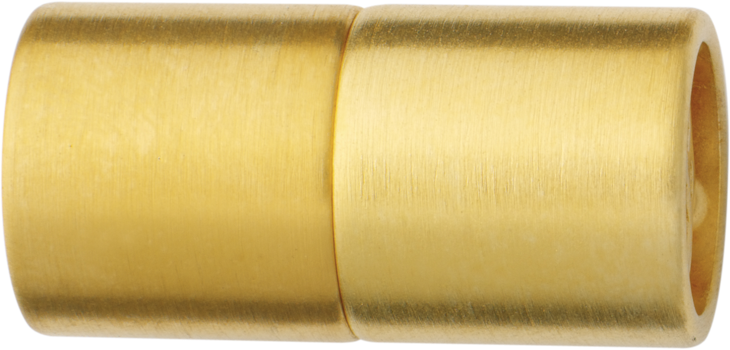 magneetsluiting meerrijig met strip zilver 925/- geel gematteerd, cilinder Ø 10,00mm lengte 20,00mm