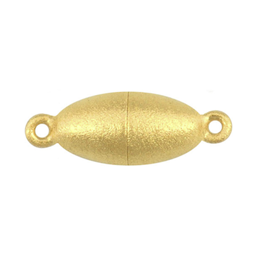 magneetsluiting Langer olijf 925/geel mat Ø 6,5mm x 17,0mm