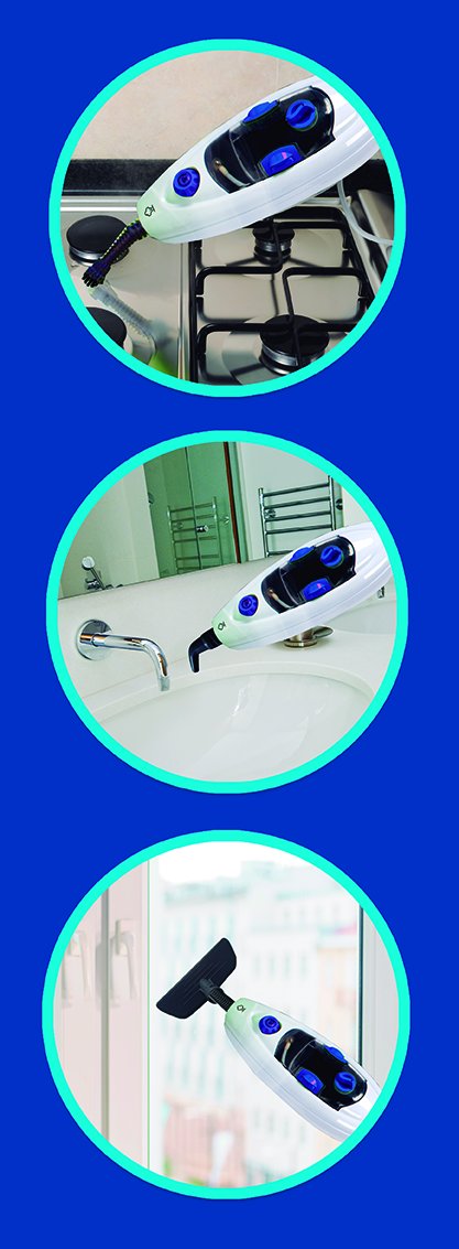 Steam mop steam cleaner - cleans and disinfects