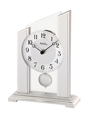 AMS quartz pendulum table clock painted wood