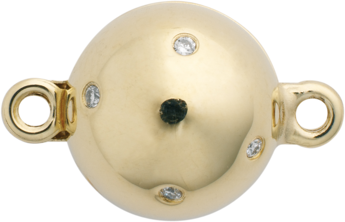 Magic-Power magnetic clasp gold 585/-Gg polished, ball Ø 10.00mm