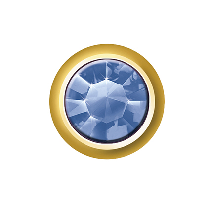 _ Erstohrstecker Estelle System II 4,00 mm Gold plattiert Saphir