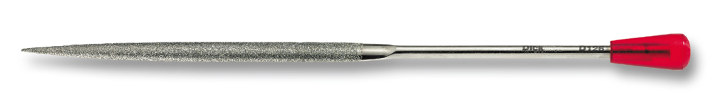 Half-round diamond needle file 140 mm Dick