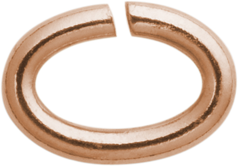 bindring ovaal edelstaal/rosé 4,50 x 3,50, dikte 0,80mm