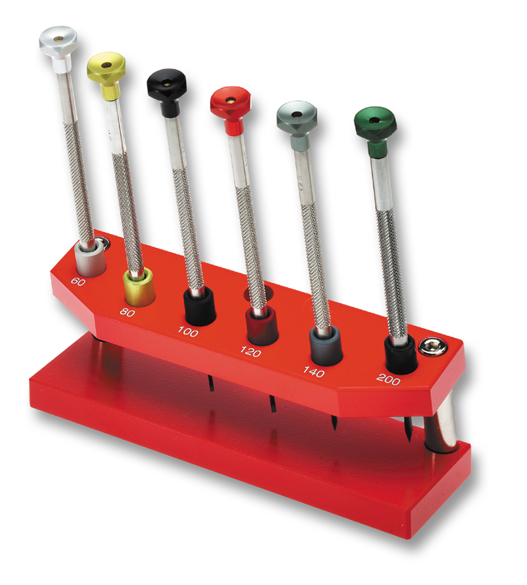 Screwdriver set with red stand Horotec