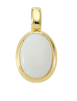 hanger goud 585/gg, opaal