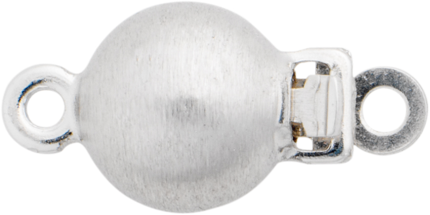 bolsluiting eenrijig zilver 925/- gematteerd, bol Ø 6,00mm