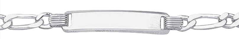 ID-armband zilver 925/-, Figaro 19cm