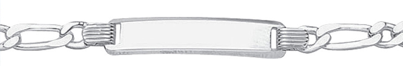 _ ID bracelet silver 925/-, Figaro 21 cm