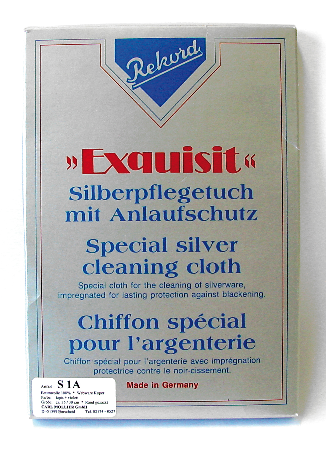 Silver polishing cloth Exquisit Rekord