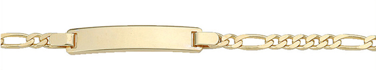 ID-armband goud 333/gg, Figaro 18,5cm