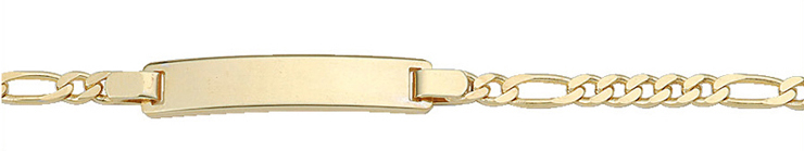 Id-Armband Gold 333/GG, Figaro 18,5cm