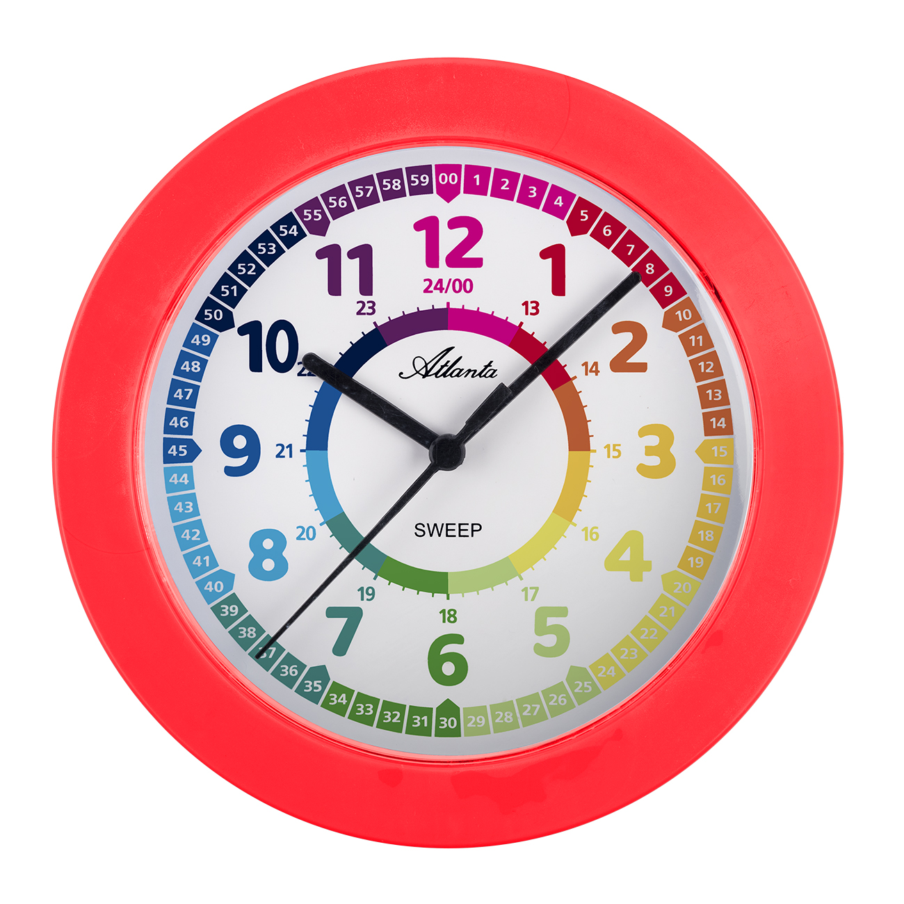 Atlanta 4483/1 Children's wall clock quartz red