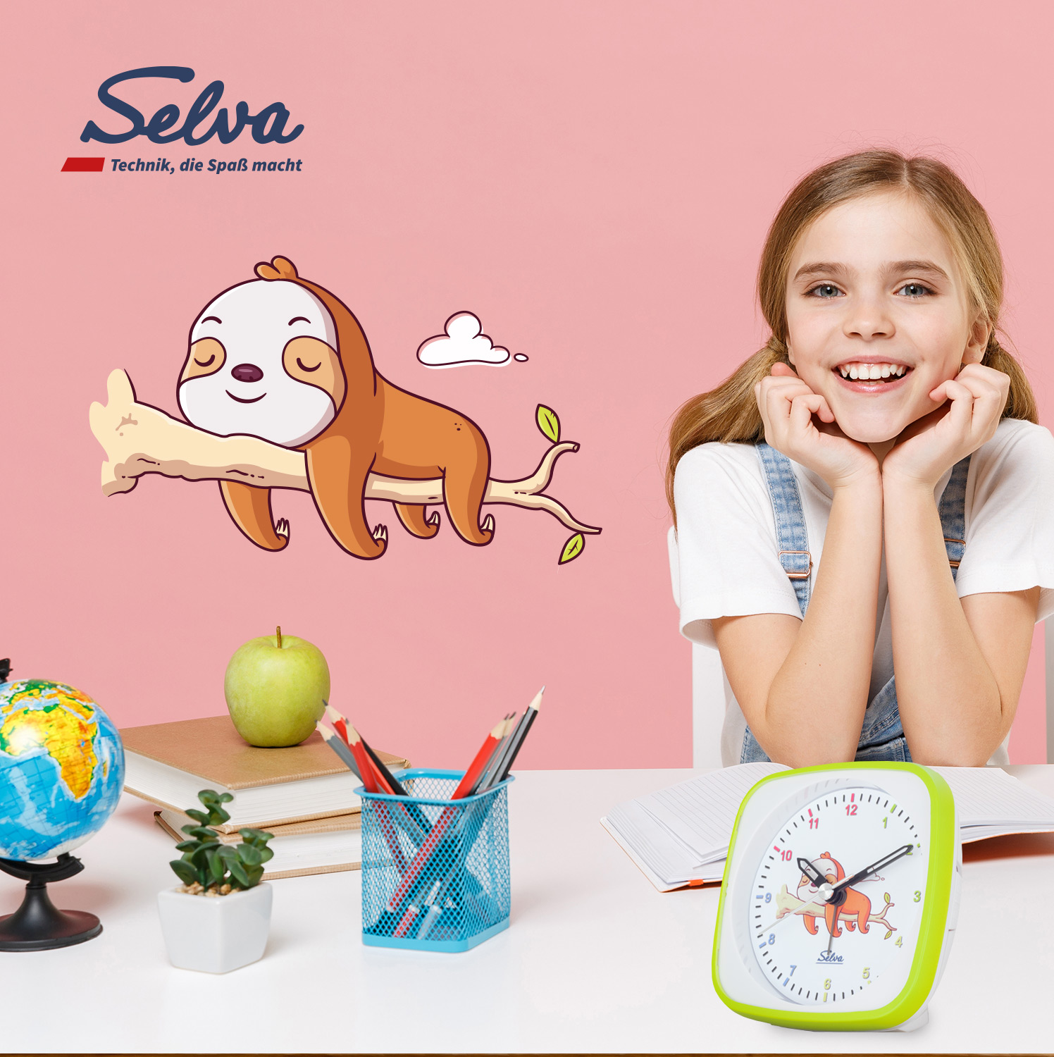 SELVA Exclusive children's alarm clock, silent