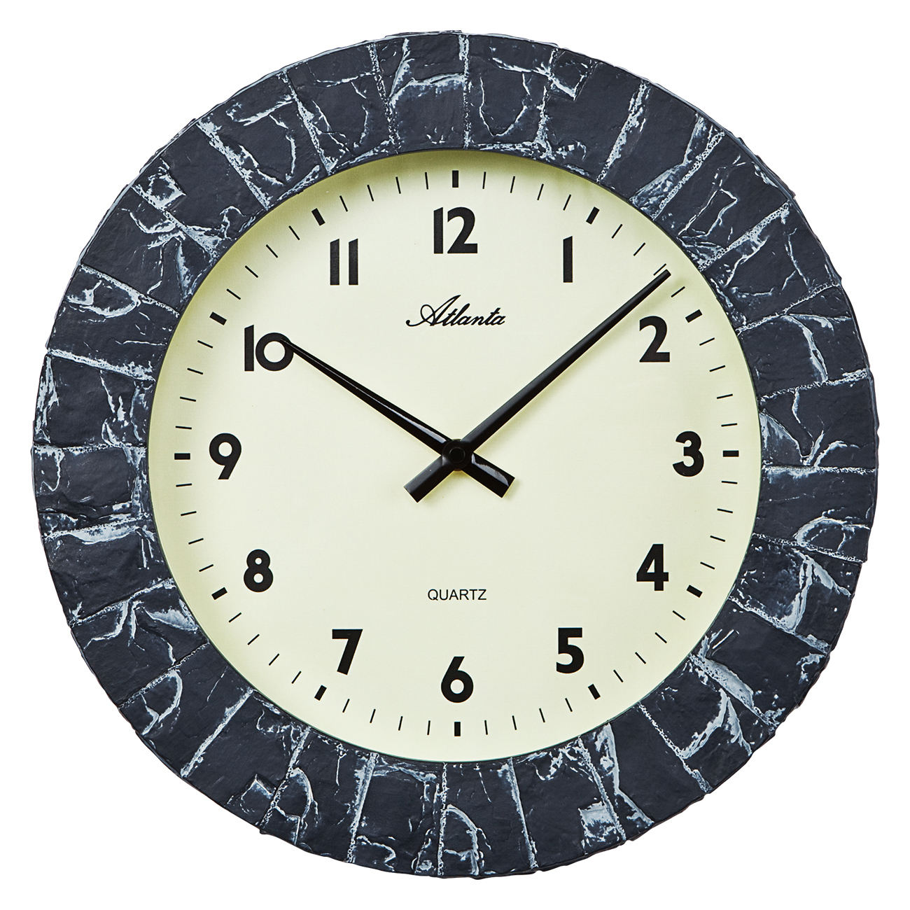 Atlanta 4474 grey/black wall clock/ outdoor clock