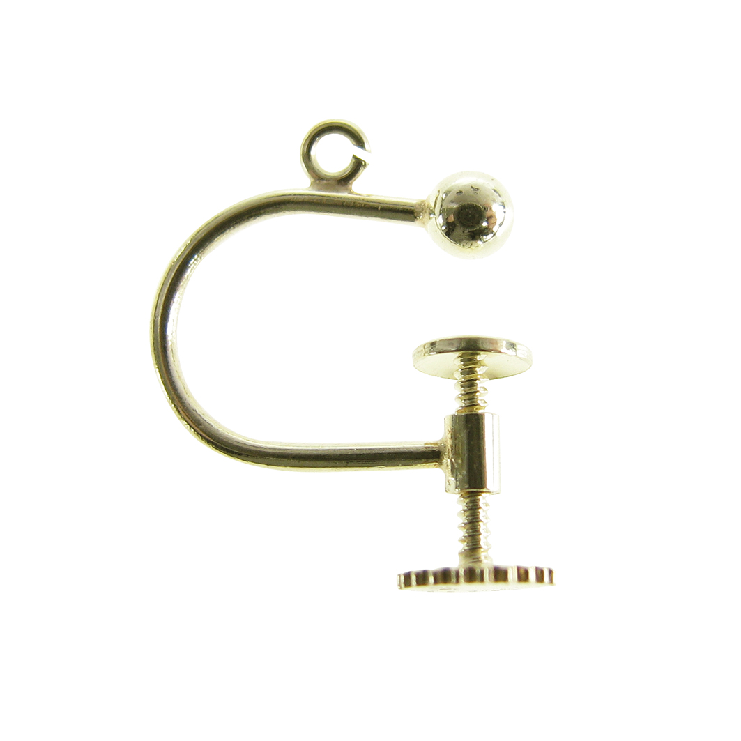 Clamps crew gold 585/-Gg with ball Ø 3.50mm