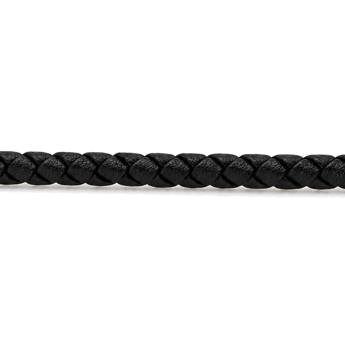 Lederband geflochten Rindleder Ø 3 mm, schwarz, Länge 1 m