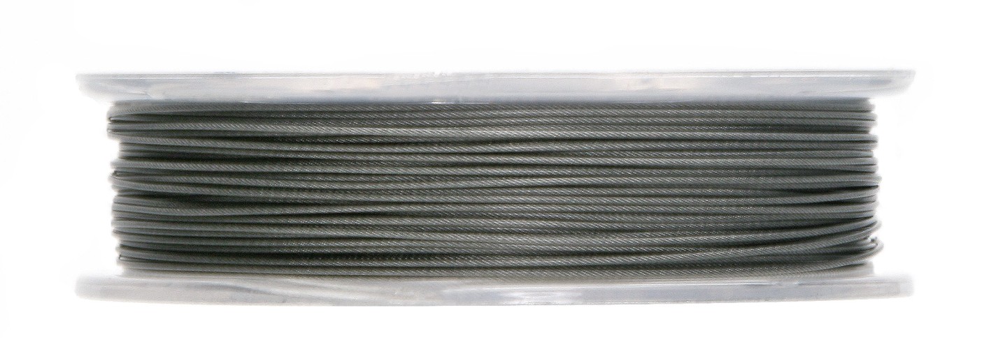 Sieradendraad roestvrij staal met kunststof /transparant, Ø 0.60mm -9.15m