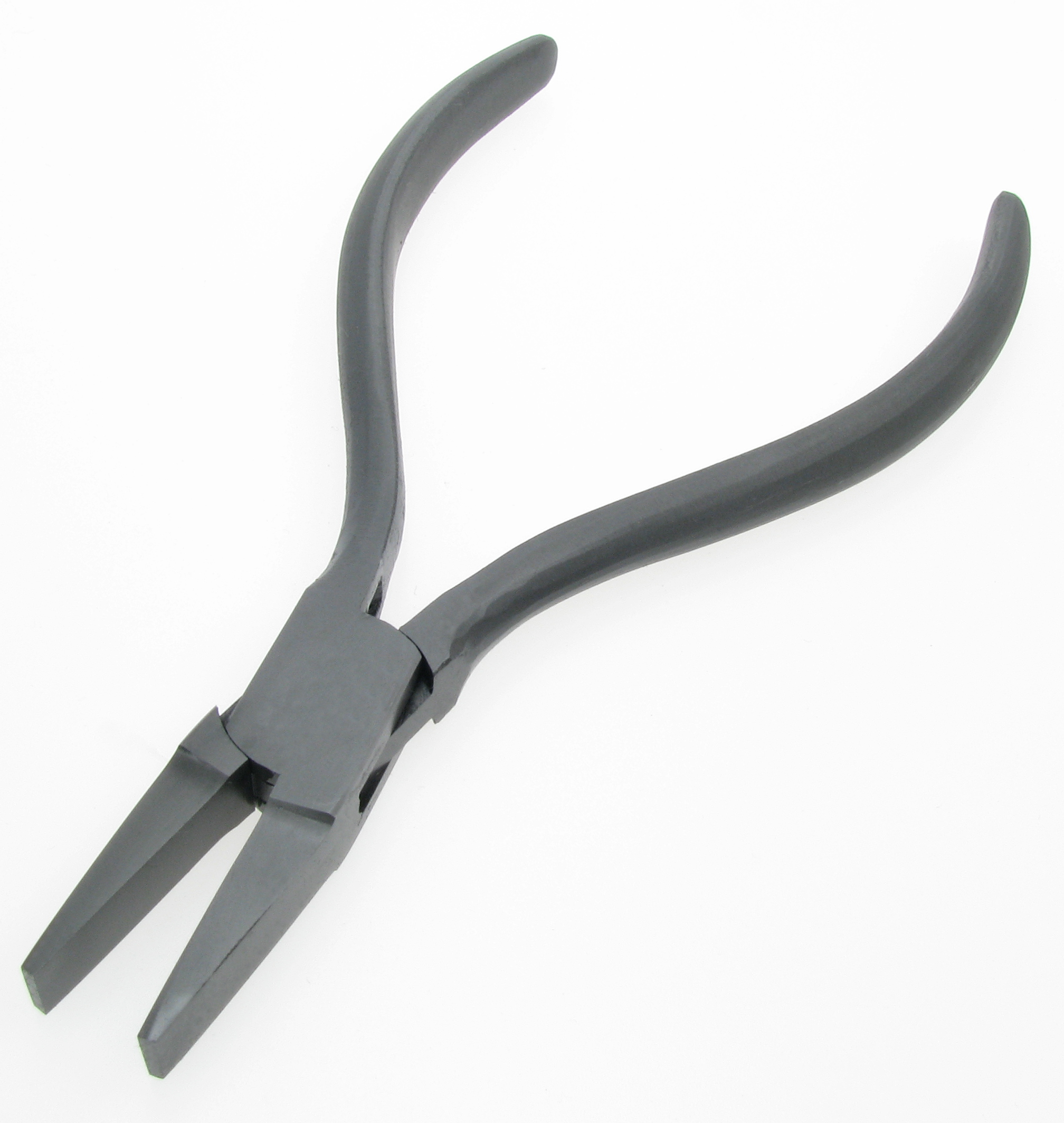 Flume flat nose pliers, anti-glare, frosted with box joint.